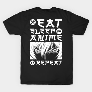 EAT SLEEP ANIME REPEAT T-Shirt